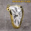 Melting Clock, Block-Type Twisted Clock,Melted Clock for Decorative Home Office Shelf Desk Table Funny  Gift, Gold 7