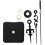 DIY Clock Metal Texture  Wall Clock Retro Wall Clock movement Accessories Black 8