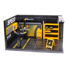 1:24 Car Garage Diorama Model DIY Toys Scene for Office Home Micro Lan