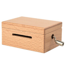 15 Tone DIY Handgekurbelte Musik Box Holzkiste mit Locher und Papier BäNdern Musik Instrumente für Musik Liebhaber