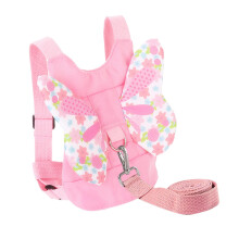 Cute Toddler Harnesses Leashes Anti Lost Wrist Link for Travel Pink