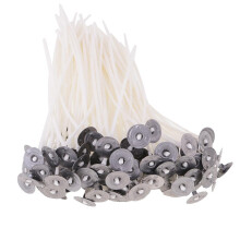 Wholesale Cotton Candle Wicks with Sustainers for Candle Making 50pcs
