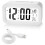 Oplaadbare Wekkers, Digitale Wekkers Bednetvoeding met Slimme Lichtsensor, 12/24 Uur Datum Wit 1