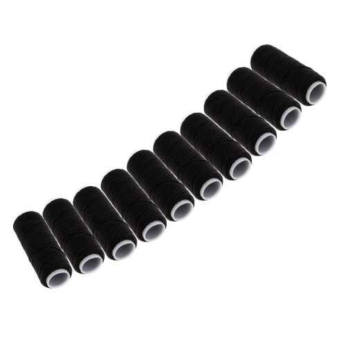 10 Spools Leather Jeans Sewing Thread Strong for Hand / Machine black 1
