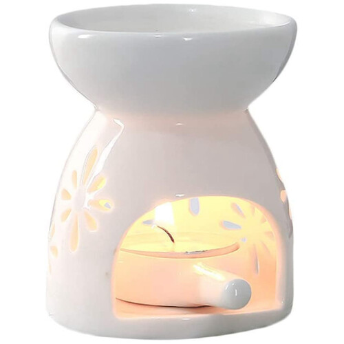 Ceramic Diffuser Candle Burner Ceramic Burning Essential Oils Diffusers Aromatic Lamp -Flower 2
