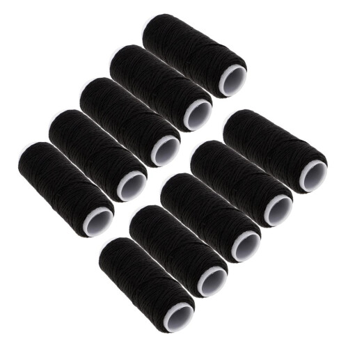 10 Spools Leather Jeans Sewing Thread Strong for Hand / Machine black 2