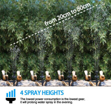 Fonteinpomp Zonne-Fonteinpomp 5 LED-Lampen 3,6W Zonne-Fontein Waterpomp Debiet 200L/H met 5 Fonteinstijl voor Zwembad