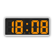Digitale Wekker Eenvoudige LED-Klok Digitale Klok met Groot Scherm Slaapkamer Nachtkastje Oranje