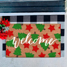 Fuß Matte Drinnen Eingang Weihnachten Fuß Matten Willkommen Haus Teppich HaustüR Matte Dekorationen Weihnachten Badezimmer Teppich