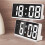 Digital Alarm Clock Simple LED Clock Large Screen Digital Clock Bedroom Bedside Clock Orange 1