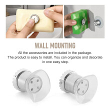 2 Set of Magnetic Soap Holders Bathroom Wall Hanging Soap Holders Suction Cup Rack Silver Magnetic Soap Holder