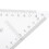 2 Pack 45/60 Degree Geometry Triangle Ruler Drawing Drafting Set Clear 3