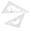 2 Pack 45/60 Degree Geometry Triangle Ruler Drawing Drafting Set Clear 2