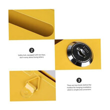 1Pcs Mailbox with Lock Wall Hanging Key Hanging Box is Suitable for Small Mailbox Letters with Iron Door