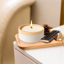 Silicone Mold with Lid Cylindrical Candle Holder, 3D Candle Silicone Mold DIY Cement Candle Holder Shape-A