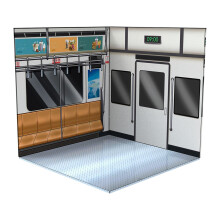 1:12 Scale Metro Backdrop for Action Figures, Realistic PVC Scene Display Stand
