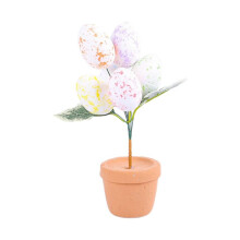 Easter Day Colourful Eggs Potting Speckled Eggs Bonsai Easter Desktop Ornaments Decor for Home 2024 Style 3, 1PCS