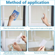 Bird Anti-Collision Window Stickers White Removable Electrostatic Glass Decorative Stickers Warning