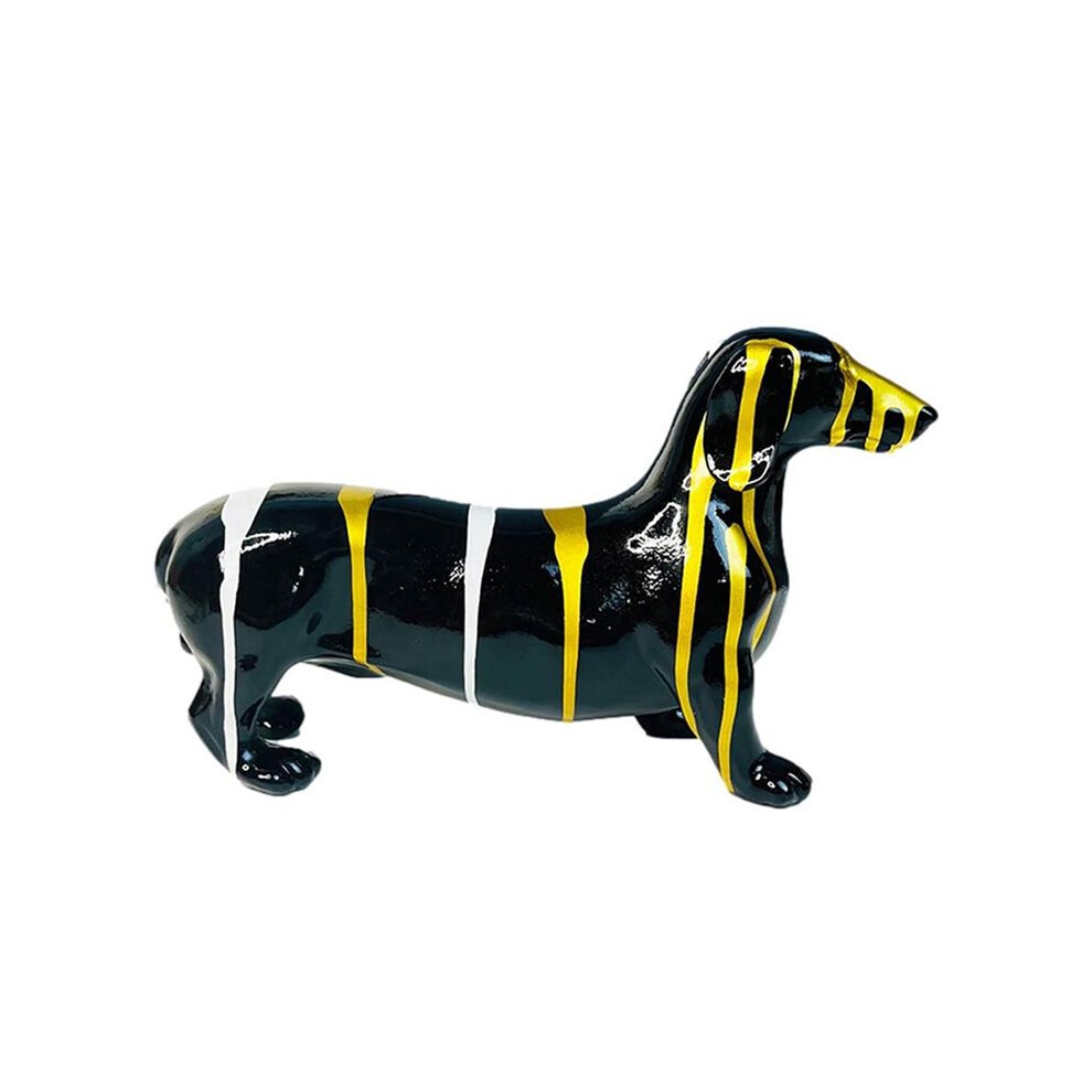 Sausage Dog Ornament, Dachshund Statue, Modern Animal Dachshund Ornament Dog Figurine, Standing Puppy, Dog Sculpture D Wella Elements