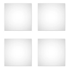 4 Pieces Self Adhesive Non-Glass Mirror Slim Flexible DIY Wall Decoration Mirror for Family Bedroom Closet Bathroom, S