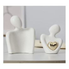 Couple Statue Meuble TV DéCor Sculpture Abstraite Bibelots DéCor à la Maison Couples Amour Bureau Montrer PièCes Blanc A