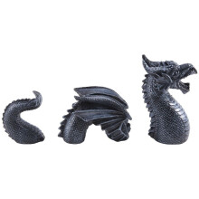 Les Statues Gothiques de Jardin de Dragon, Figurines D'Animaux de Dragon, Ornements pour Patio, DéCoration de Bureau, Noir