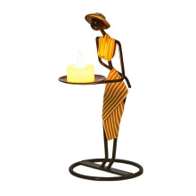 Vintage Iron Candlestick Decoration Nordic Light Luxury Candlelight Dinner Romantic Small Decoration, B