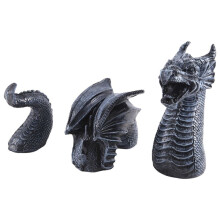 EstáTuas GóTicas de Jardim de DragãO,Figuras de Animais de DragãO,Ornamentos para PáTio,DecoraçãO de EscritóRio,Preto