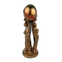 Le Monde Est Votre Statue TrophéE pour la DéCoration de Bureau, de Maison, D'Anniversaire, de CéRéMonie de Remise des DiplôMes, Statue en RéSine
