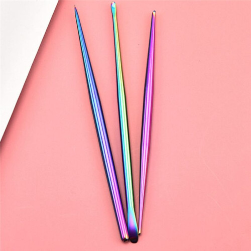 Stainless Steel Colored Soft Pottery Clay Sculpture Tool Clay Embossing Tool DIY Polymer Clay Modeling Carving Tools 2