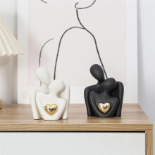 Couple Statue Meuble TV DéCor Sculpture Abstraite Bibelots DéCor à la Maison Couples Amour Bureau Show PièCes Noir B