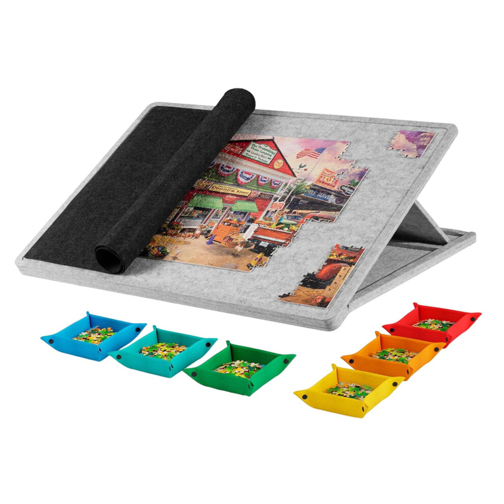 Jigsaw Board Felt Jigsaw Plateau Tilting Puzzle Board for Game School