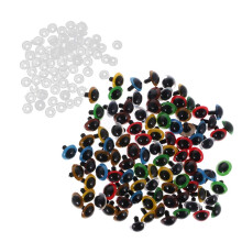 100 Pieces Mixed Color Plastic Safety Eyes with Washers for Doll Makin