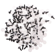 100 Pieces Plastic Safety Eyes with BACKS for Bear Doll DIY Craft 8mm