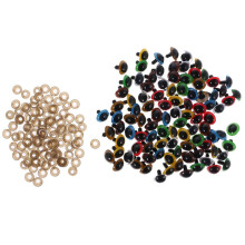 100 Pieces Mixed Color Plastic Safety Eyes with Washers for Doll Makin
