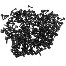 200 Pieces Black Plastic Safety Eyes for Teddy Bear Doll Animal Toys 5