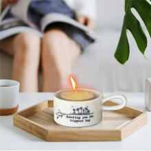 Tealight Holder with Handle Decorative Resin Tealight Candle Stand for Table Centerpiece Home Candle Lighting Holder A