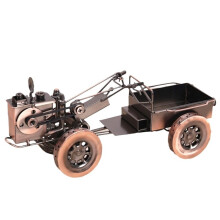 Tractor de Hierro Forjado Modelo de Coche Retro Adorno de Coche Foto en Forma de Tractor DecoracióN de Escritorio DecoracióN del Hogar Tractor