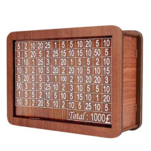 Salvadanaio In Legno per Bambini Adulti, Salvadanaio con Contatore, Salvadanaio Riutilizzabile con Bersaglio di Conteggio,A
