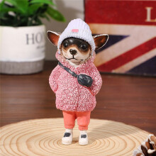Hars Staande Hond Standbeeld Personificatie Chihuahua SharPei Hond Beeldjes Home Decor Kantoor Woonkamer Bureau Decoratie