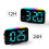 LED Digital Clock RGB Display Alarm Clock with Ambient Lighting Night Lamp Electronic LED  Display Desktop Clock-B 1
