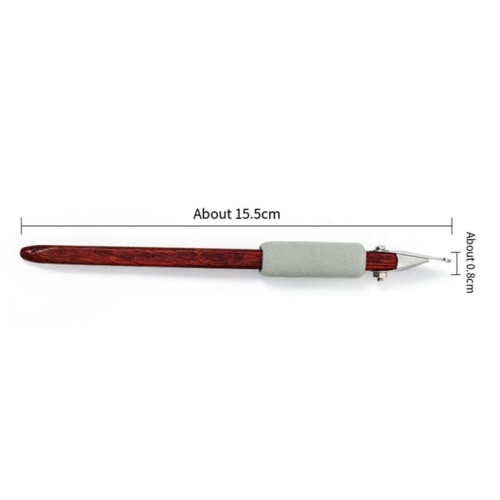 Pottery Carving Scraper Red Rosewood Handle  Single- Scraper DIY Ceramic Texture Scraping Texture Carving Tool A 2