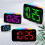 LED Digital Clock RGB Display Alarm Clock with Ambient Lighting Night Lamp Electronic LED  Display Desktop Clock-B 7