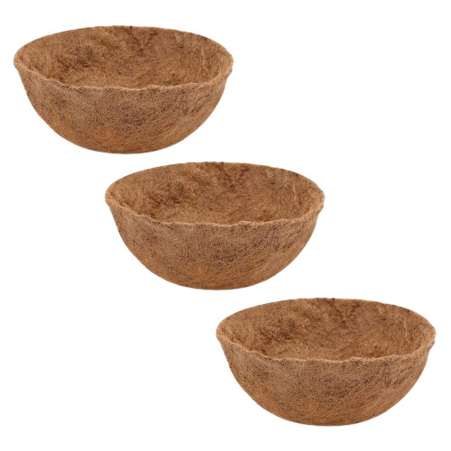3pcs Coco Fiber Replacement Liner for Planters Natural Coconut Coir Pl 1