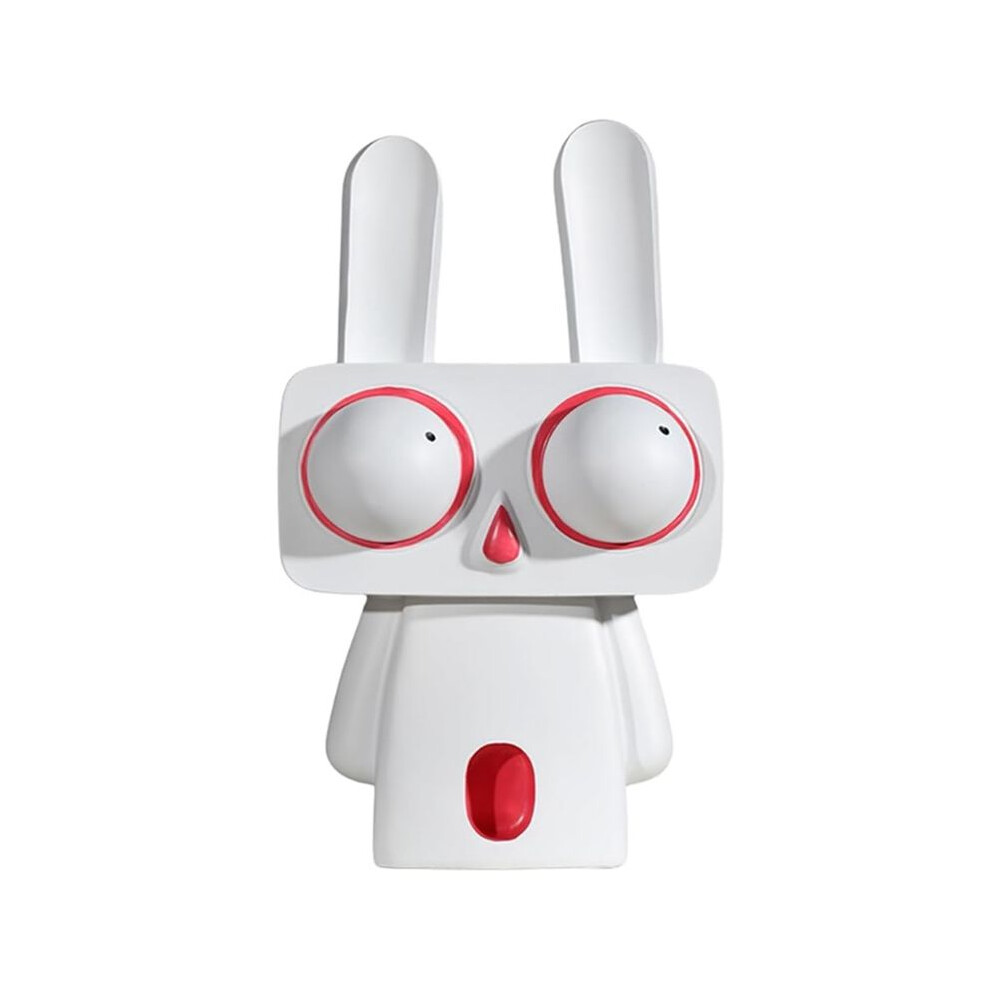 Resin Eyes Rabbits Sculptures,Cartoon Rabbit Statue Modern Art Home Decoration, Home, Office, Bedroom Figurines A Wella Elements