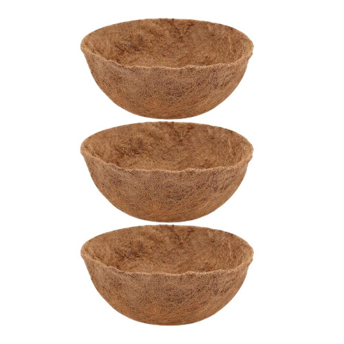 3pcs Coco Fiber Replacement Liner for Planters Natural Coconut Coir Pl