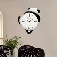 Horloge Panda Mignonne Maison Chambre Horloge de Dessin Animé Chambre D'Enfant Salon Horloge Murale Silencieuse Sans Poinçon