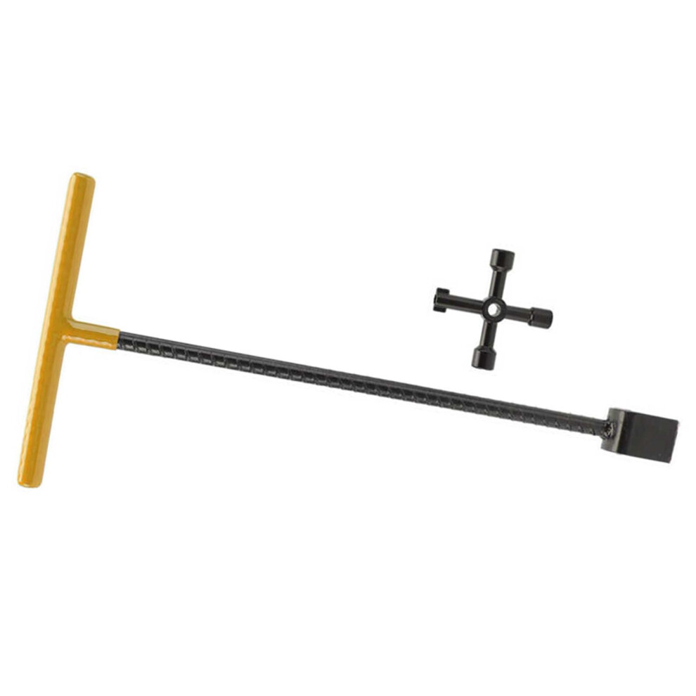 Water Meter Key Underground Curb Valves Shutoff Wrench 17Inch Yellow 6902696152367