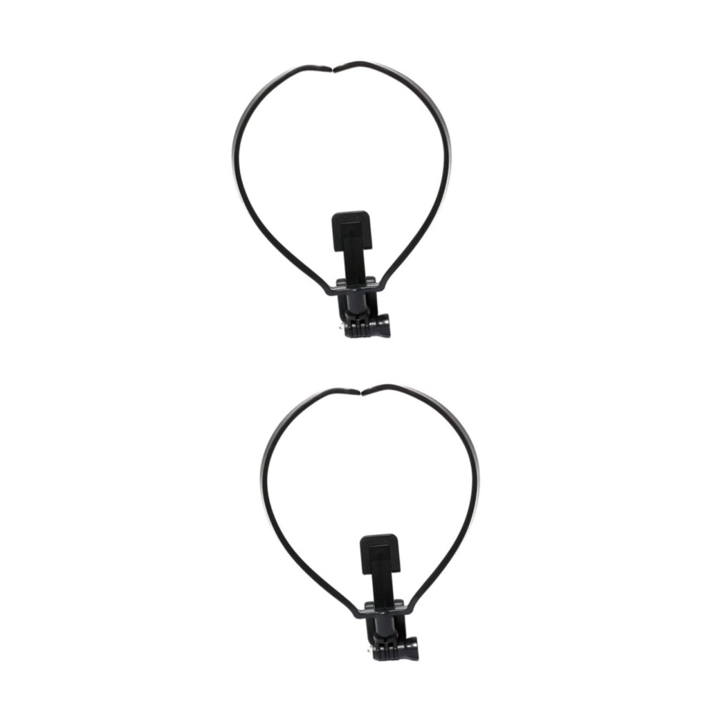 2Pcs Neck Phone Holder Stabilizer With Adjustable Clamp For Hands Pov Recording Black 9073542368830