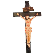 Statua di Gesù Crocifisso Croce da Parete Decorazione da Appendere Gesù Cristo Cattolico Home Decor Collezione Religiosa Resina